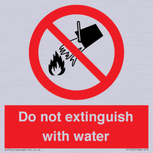 Do not extinguish with water